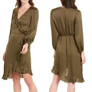 VELVET by Graham & Spencer - Alena Satin Viscose Wrap Dress XL New with tags!